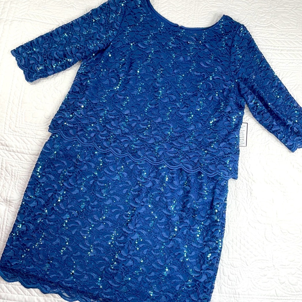 NEW// Ulla Popken •26• Formal Lace Sequin Dress
